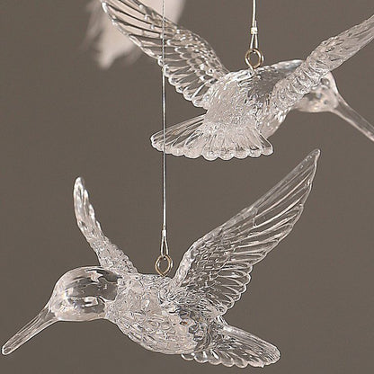 Hanglamp Bohemian met Veren Kap en Decoratieve Vogelhangers
