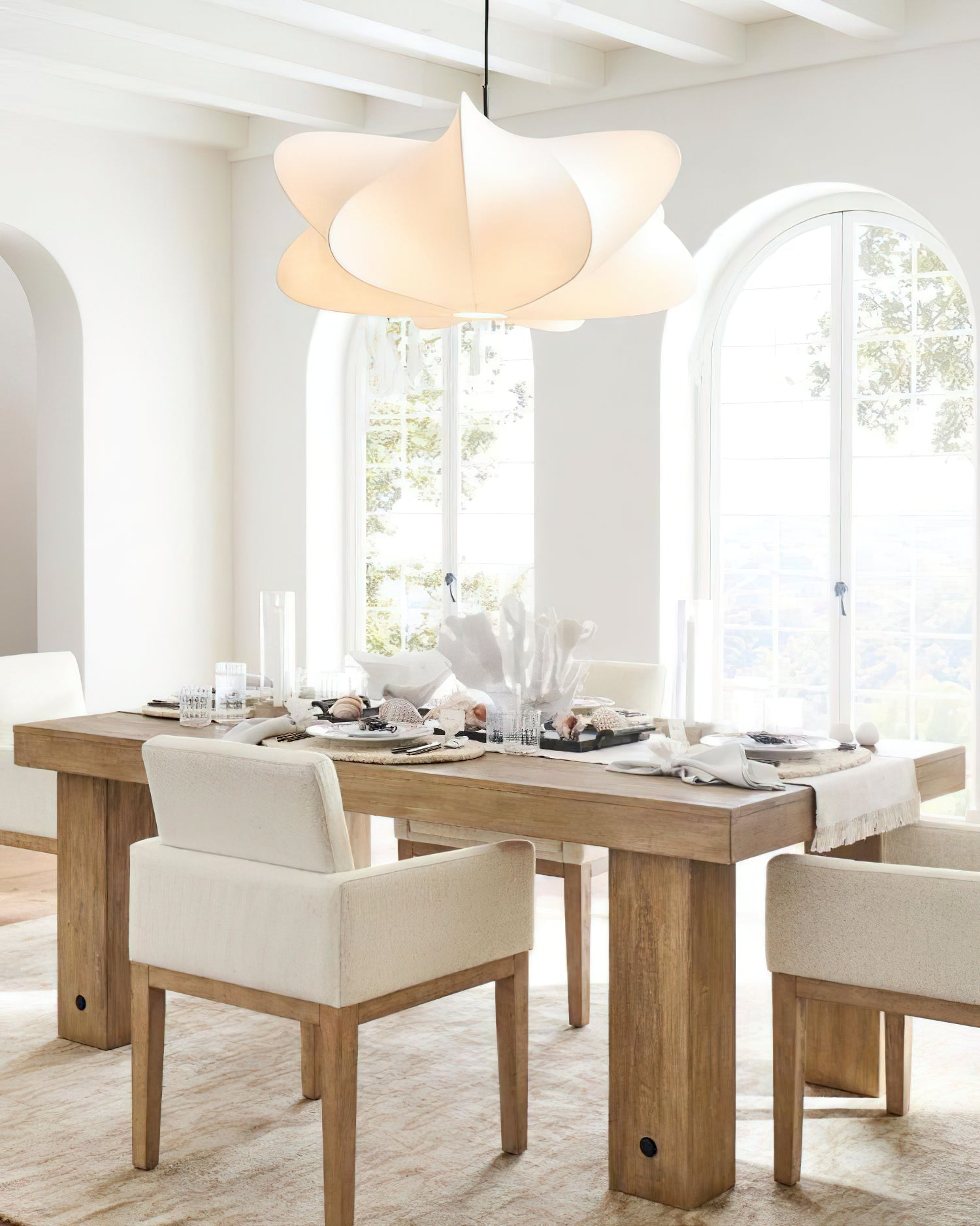 Hanglamp Bohemian met Wolkvormige Kap en Verstelbare Kabel