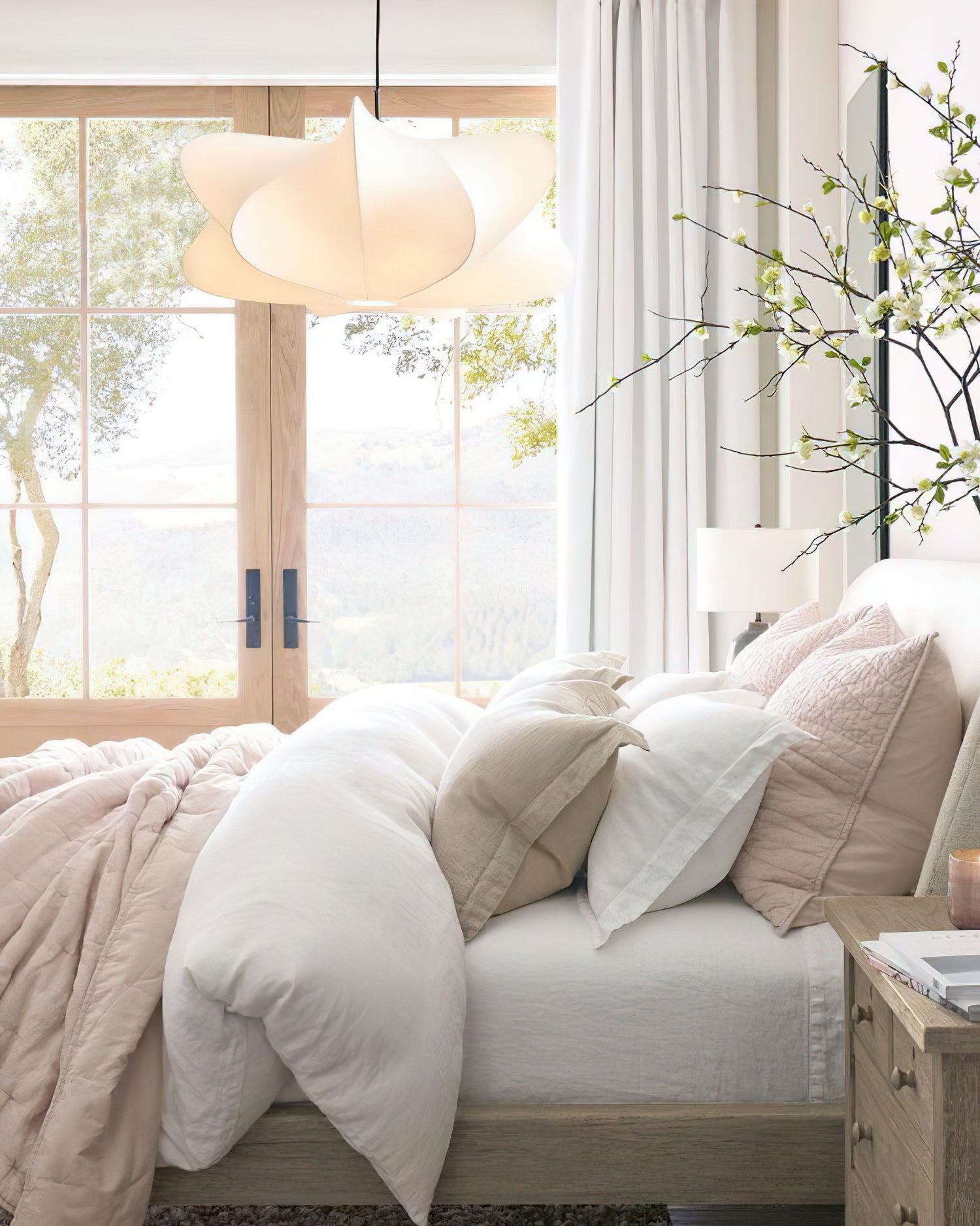 Hanglamp Bohemian met Wolkvormige Kap en Verstelbare Kabel