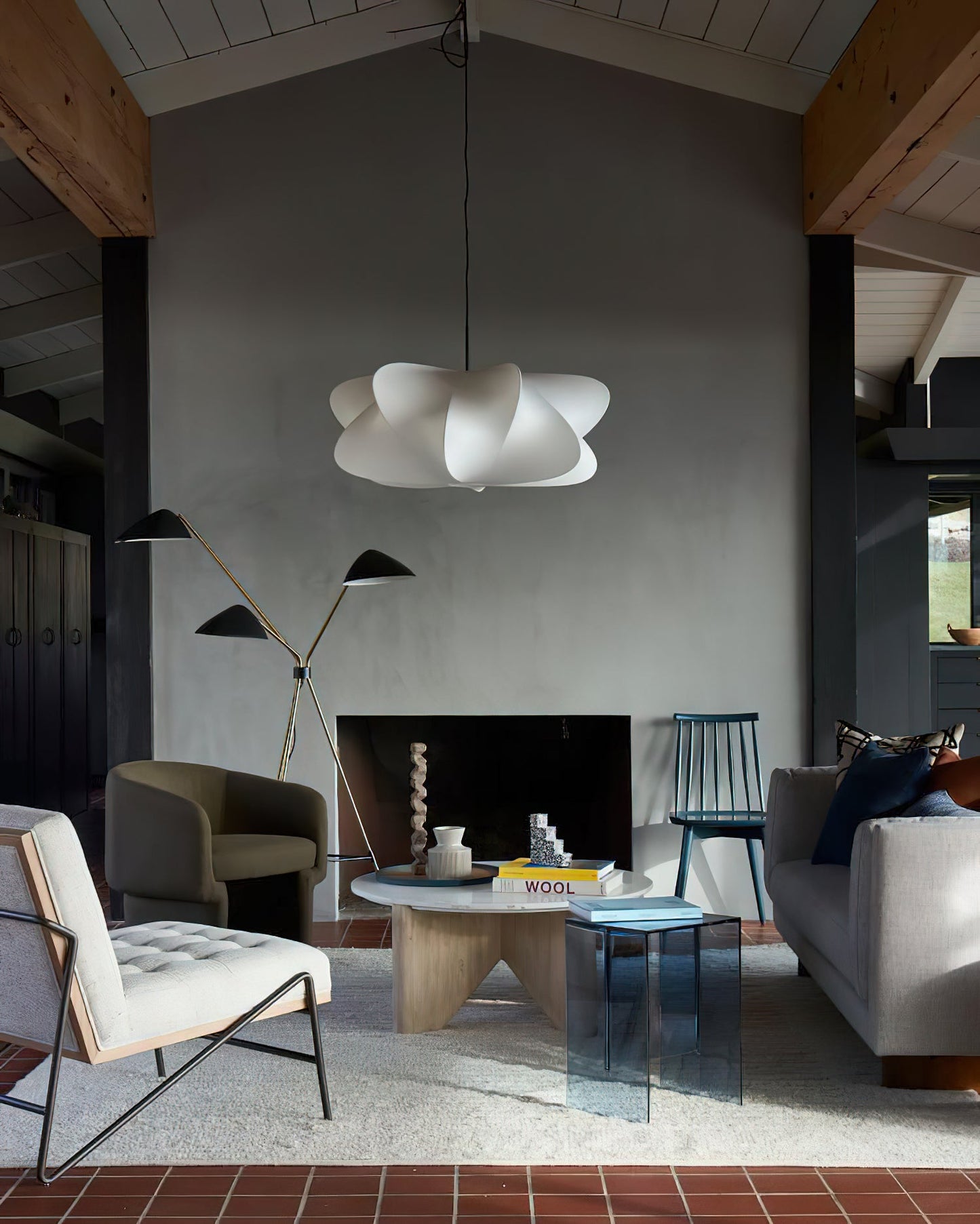 Hanglamp Bohemian met Wolkvormige Kap en Verstelbare Kabel