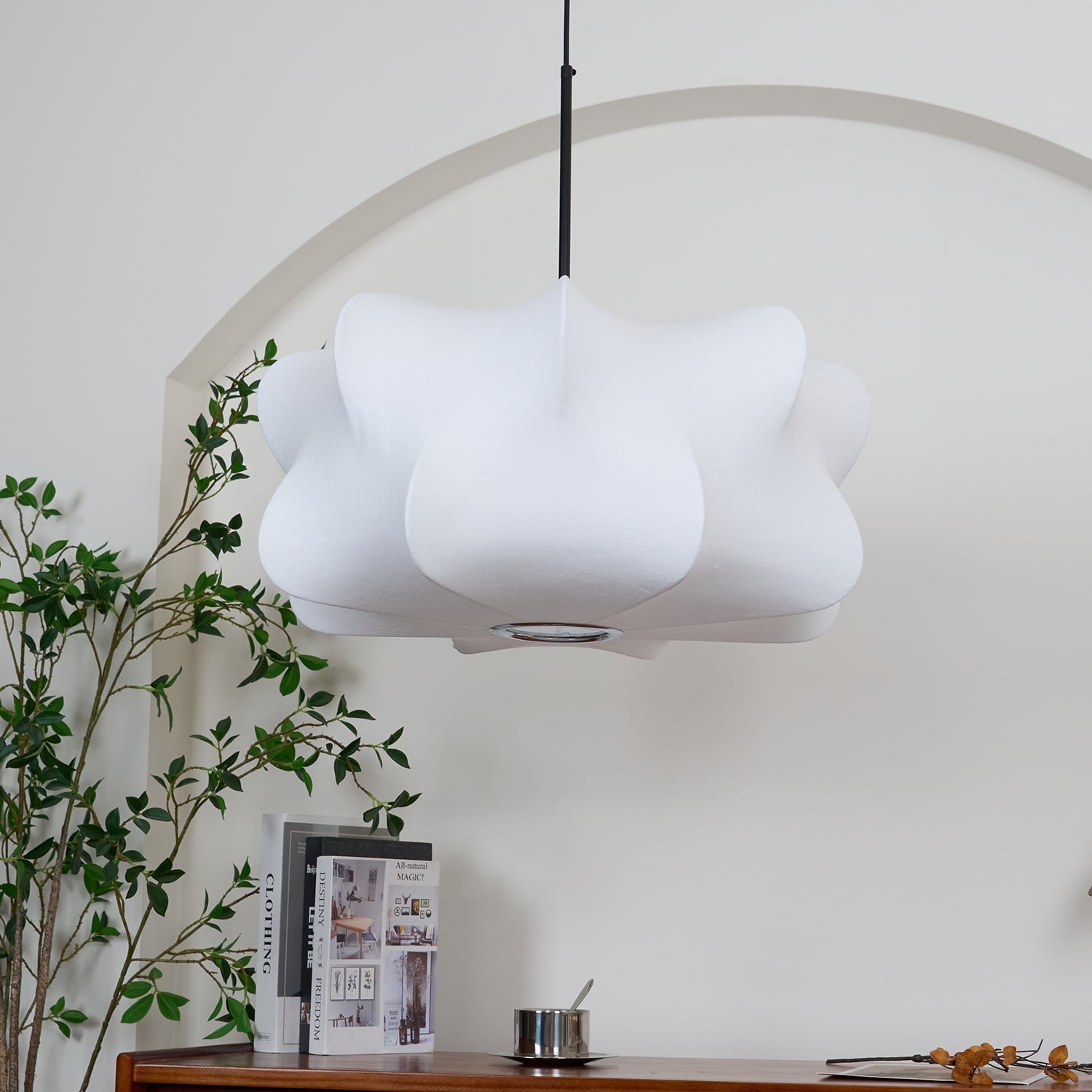 Hanglamp Bohemian met Wolkvormige Kap en Verstelbare Kabel