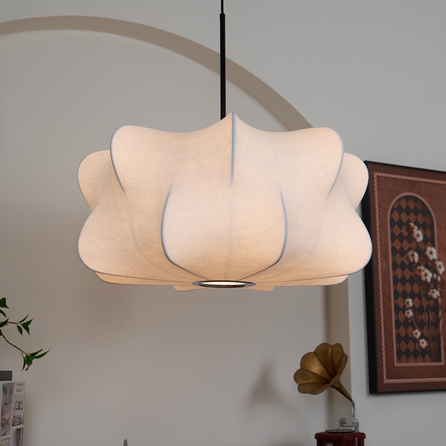 Hanglamp Bohemian met Wolkvormige Kap en Verstelbare Kabel