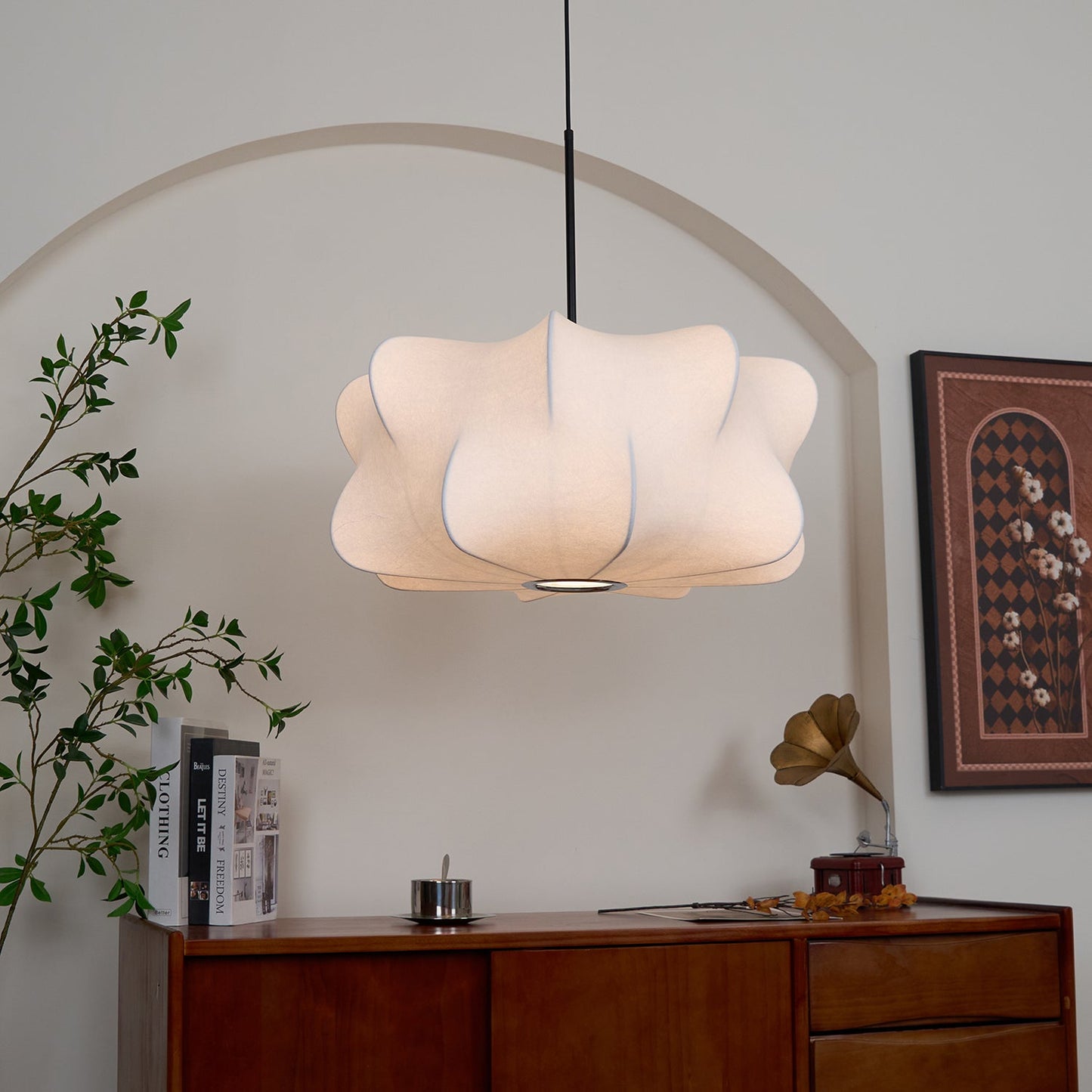 Hanglamp Bohemian met Wolkvormige Kap en Verstelbare Kabel