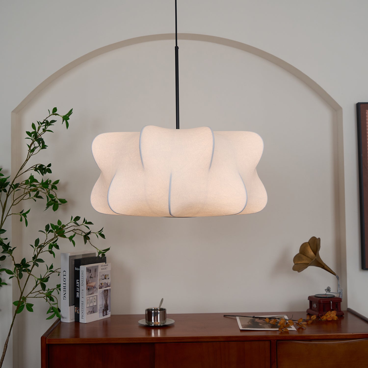 Hanglamp Bohemian met Wolkvormige Kap en Verstelbare Kabel