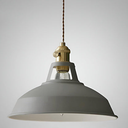 Hanglamp Industrieel met Ronde Metalen Kap en Gedraaid Snoer