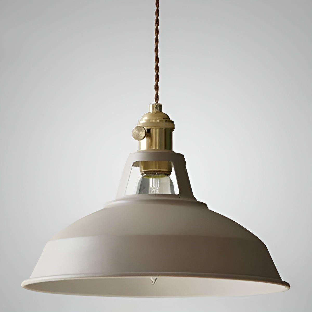 Hanglamp Industrieel met Ronde Metalen Kap en Gedraaid Snoer