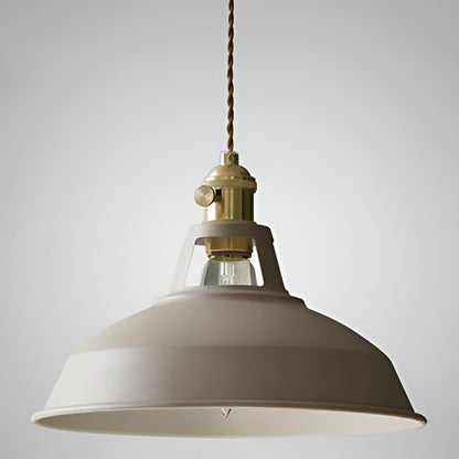 Hanglamp Industrieel met Ronde Metalen Kap en Gedraaid Snoer