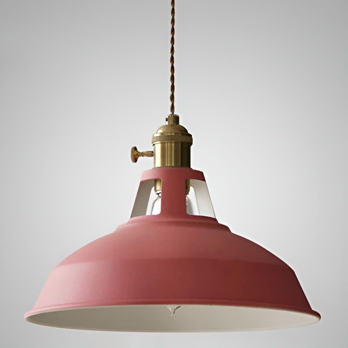 Hanglamp Industrieel met Ronde Metalen Kap en Gedraaid Snoer