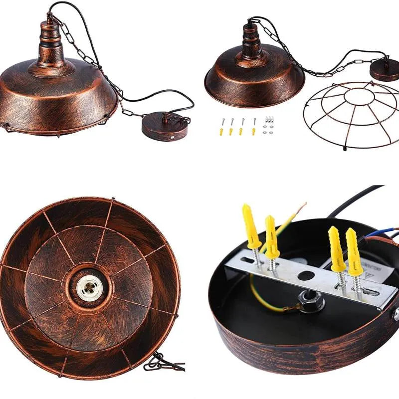 Hanglamp Industrieel Retro met Draadkooi en Verstelbare Hoogte
