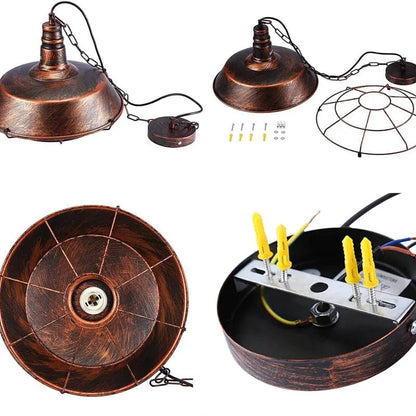 Hanglamp Industrieel Retro met Draadkooi en Verstelbare Hoogte