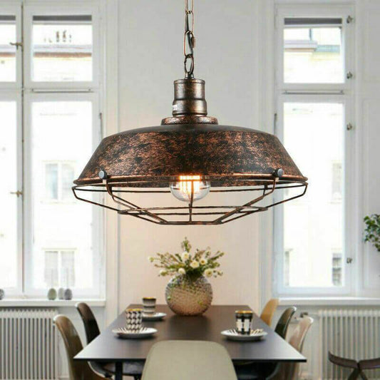 Hanglamp Industrieel Retro met Draadkooi en Verstelbare Hoogte