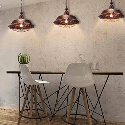 Hanglamp Industrieel Retro met Draadkooi en Verstelbare Hoogte
