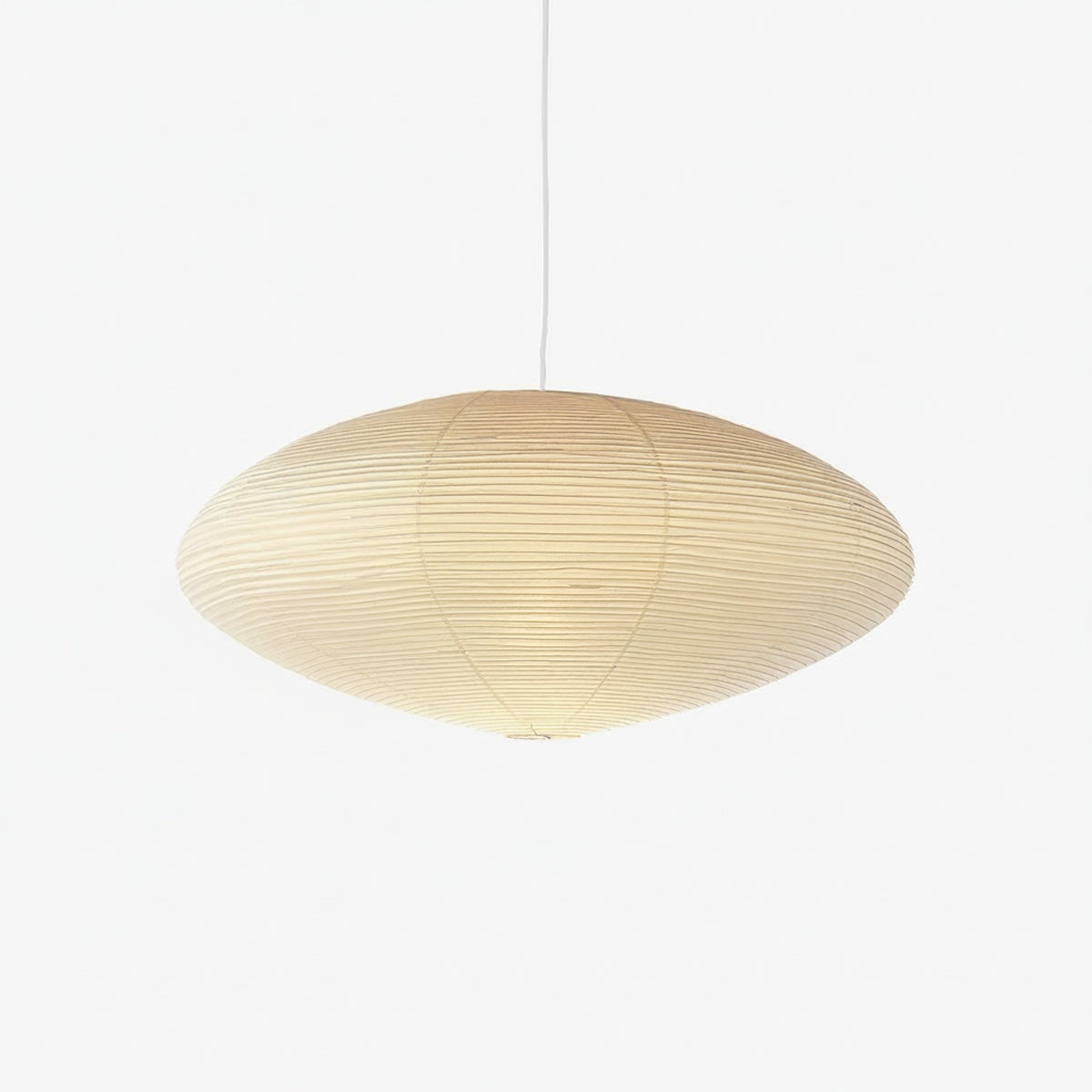 Hanglamp Japandi Washi Papier met Ovale Kap en Verstelbare Kabel