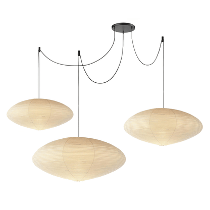 Hanglamp Japandi Washi Papier met Ovale Kap en Verstelbare Kabel ##POS:124##