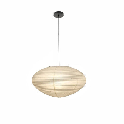 Hanglamp Japandi Washi Papier met Ovale Kap en Verstelbare Kabel