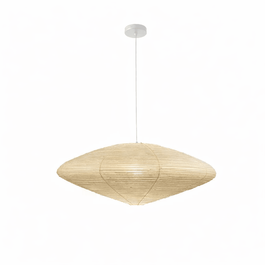 Hanglamp Japandi Washi Papier met Ovale Kap en Verstelbare Kabel