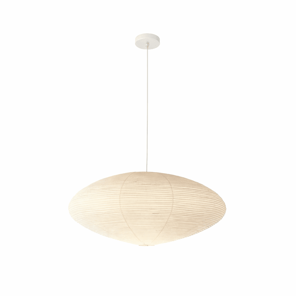 Hanglamp Japandi Washi Papier met Ovale Kap en Verstelbare Kabel