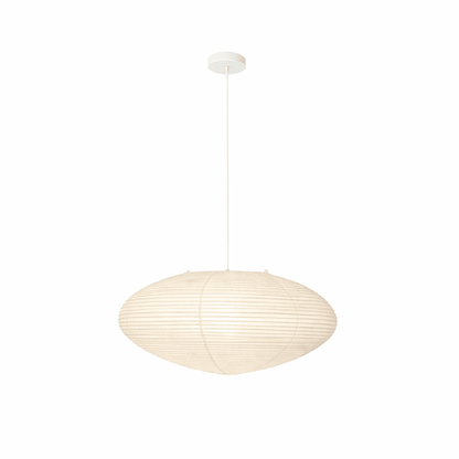 Hanglamp Japandi Washi Papier met Ovale Kap en Verstelbare Kabel