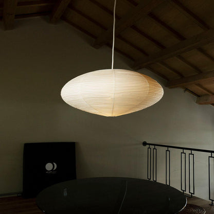 Hanglamp Japandi Washi Papier met Ovale Kap en Verstelbare Kabel