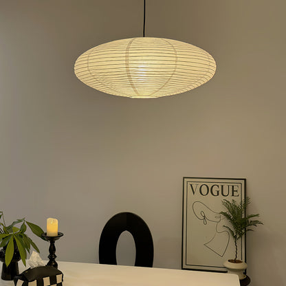 Hanglamp Japandi Washi Papier met Ovale Kap en Verstelbare Kabel