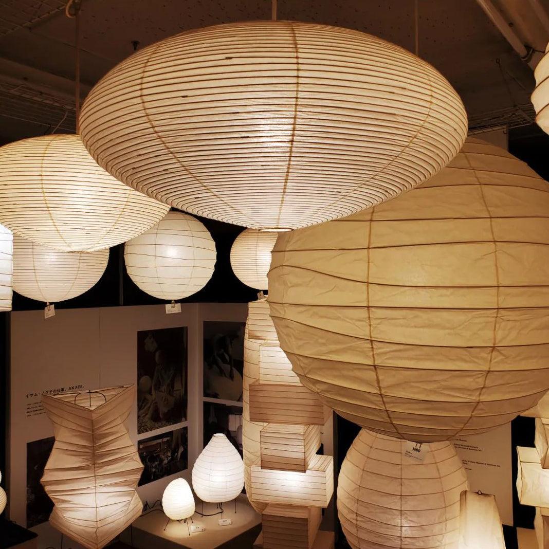 Hanglamp Japandi Washi Papier met Ovale Kap en Verstelbare Kabel