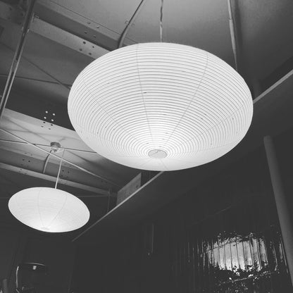 Hanglamp Japandi Washi Papier met Ovale Kap en Verstelbare Kabel