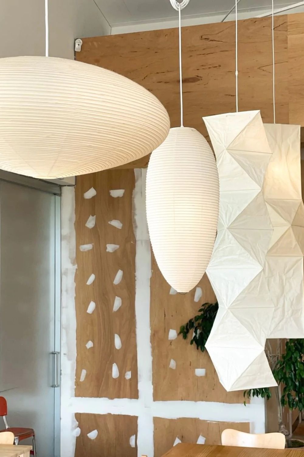 Hanglamp Japandi Washi Papier met Ovale Kap en Verstelbare Kabel