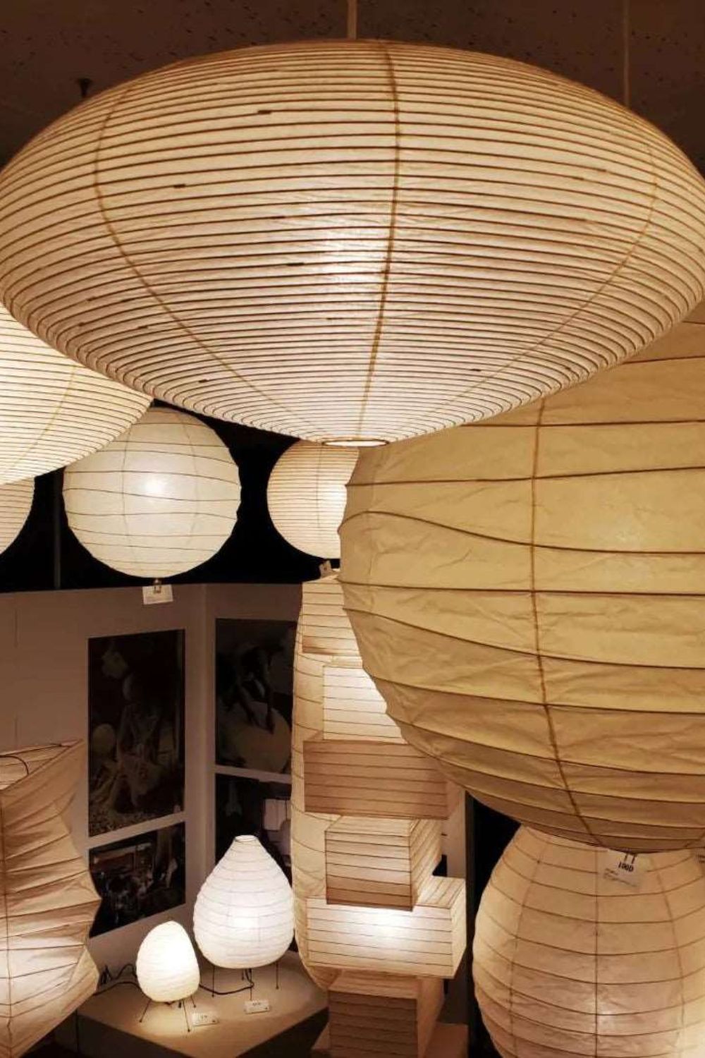 Hanglamp Japandi Washi Papier met Ovale Kap en Verstelbare Kabel