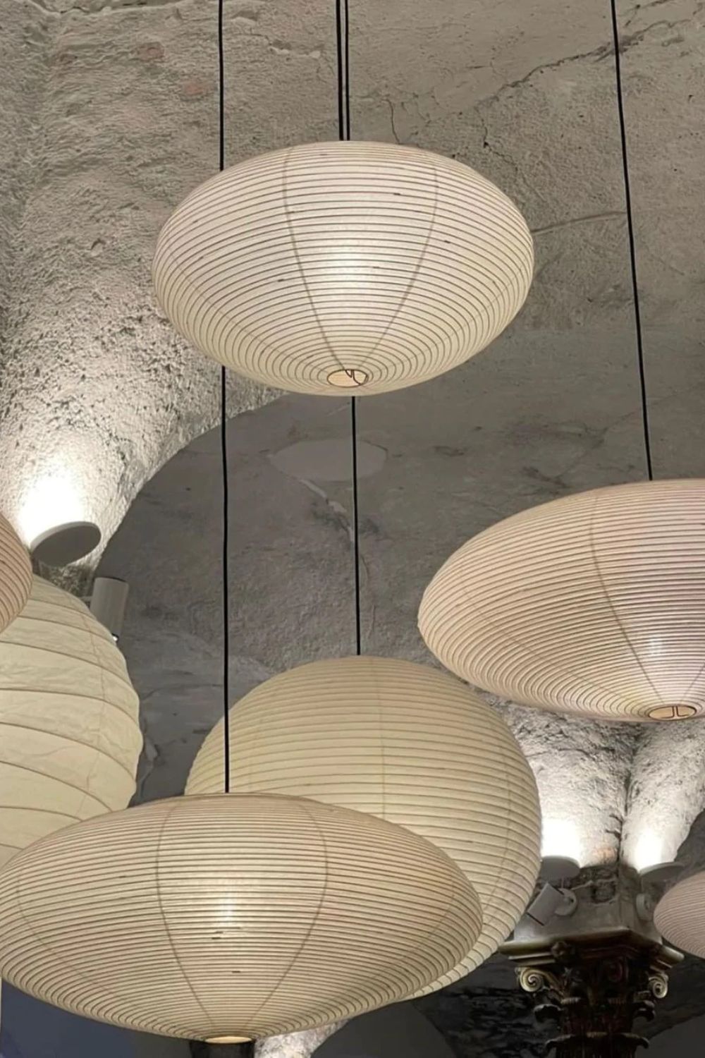 Hanglamp Japandi Washi Papier met Ovale Kap en Verstelbare Kabel ##POS:62##