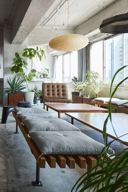 Hanglamp Japandi Washi Papier met Ovale Kap en Verstelbare Kabel