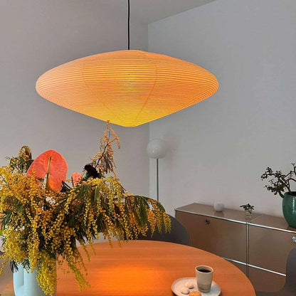 Hanglamp Japandi Washi Papier met Ovale Kap en Verstelbare Kabel