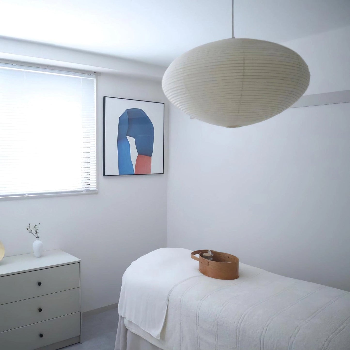 Hanglamp Japandi Washi Papier met Ovale Kap en Verstelbare Kabel