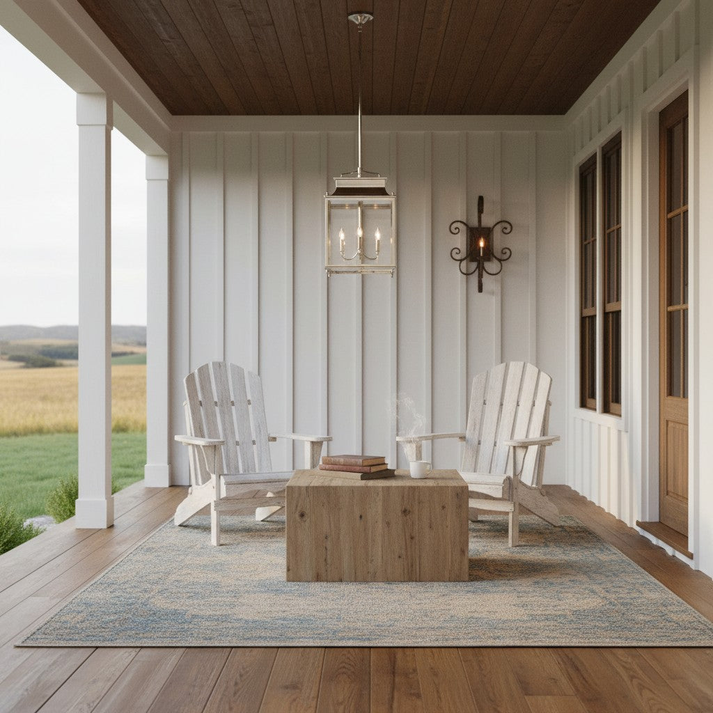 Hanglamp Klassiek Lantaarn met Helder Glas en 4 Lichtpunten voor Buiten ##POS:10##