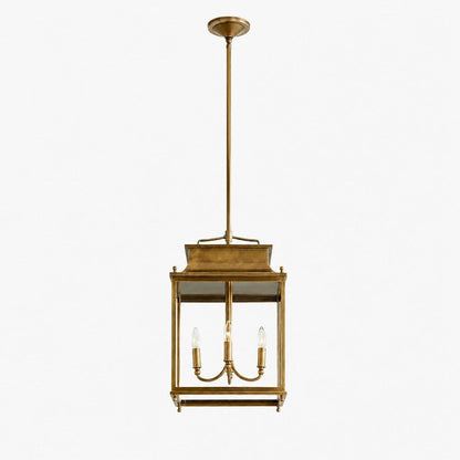 Hanglamp Klassiek Lantaarn met Helder Glas en 4 Lichtpunten voor Buiten