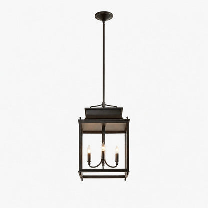 Hanglamp Klassiek Lantaarn met Helder Glas en 4 Lichtpunten voor Buiten
