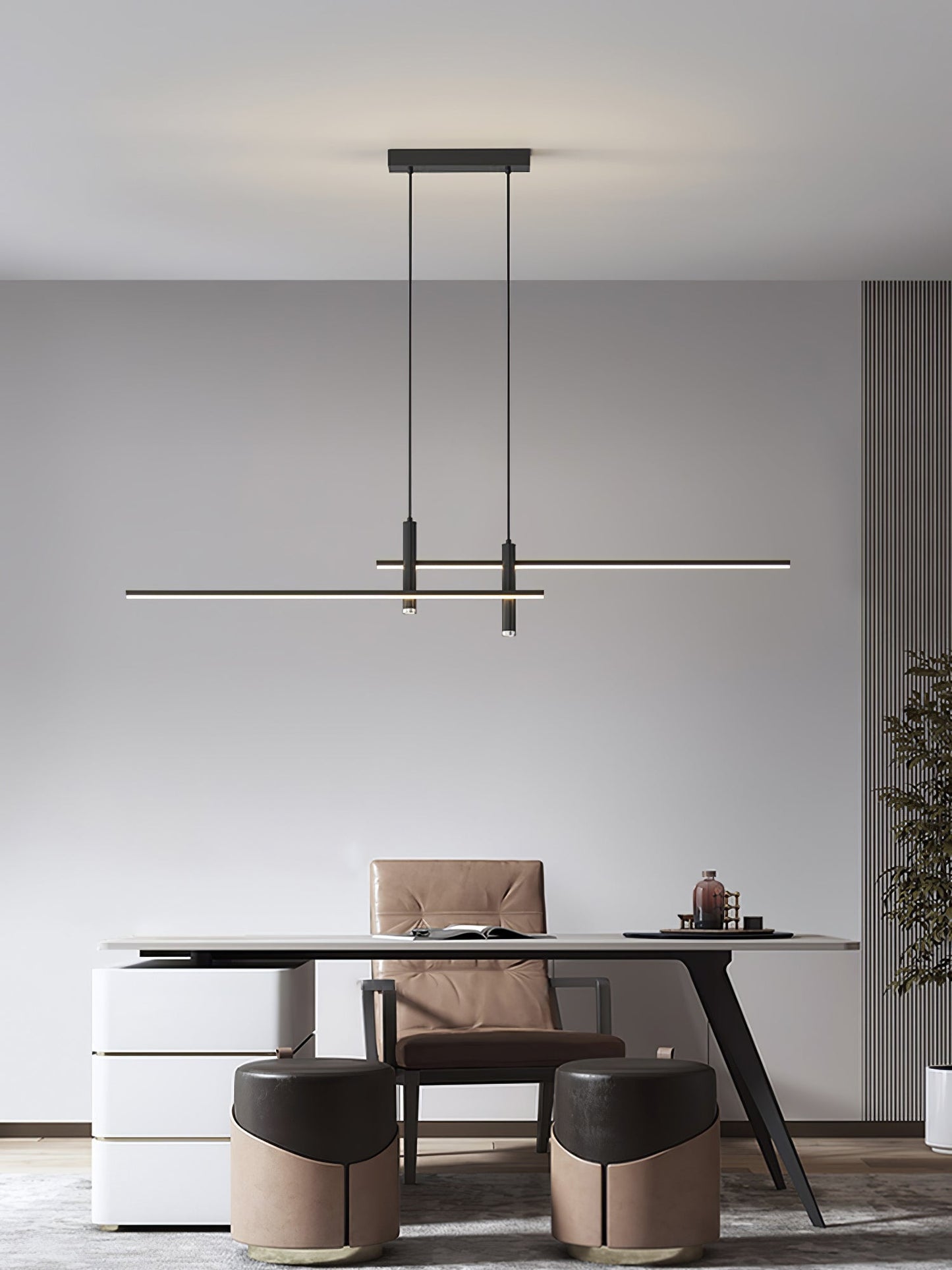 Hanglamp Minimalistisch LED Dimbaar met Kruisvormige Lijnstructuur en Verstelbare Hoogte