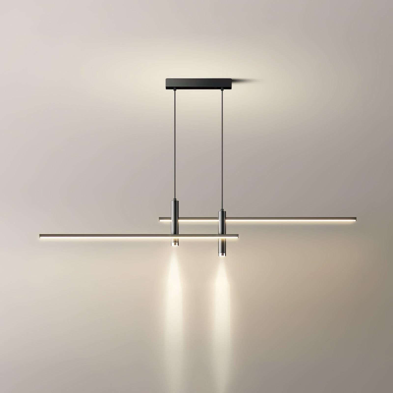 Hanglamp Minimalistisch LED Dimbaar met Kruisvormige Lijnstructuur en Verstelbare Hoogte