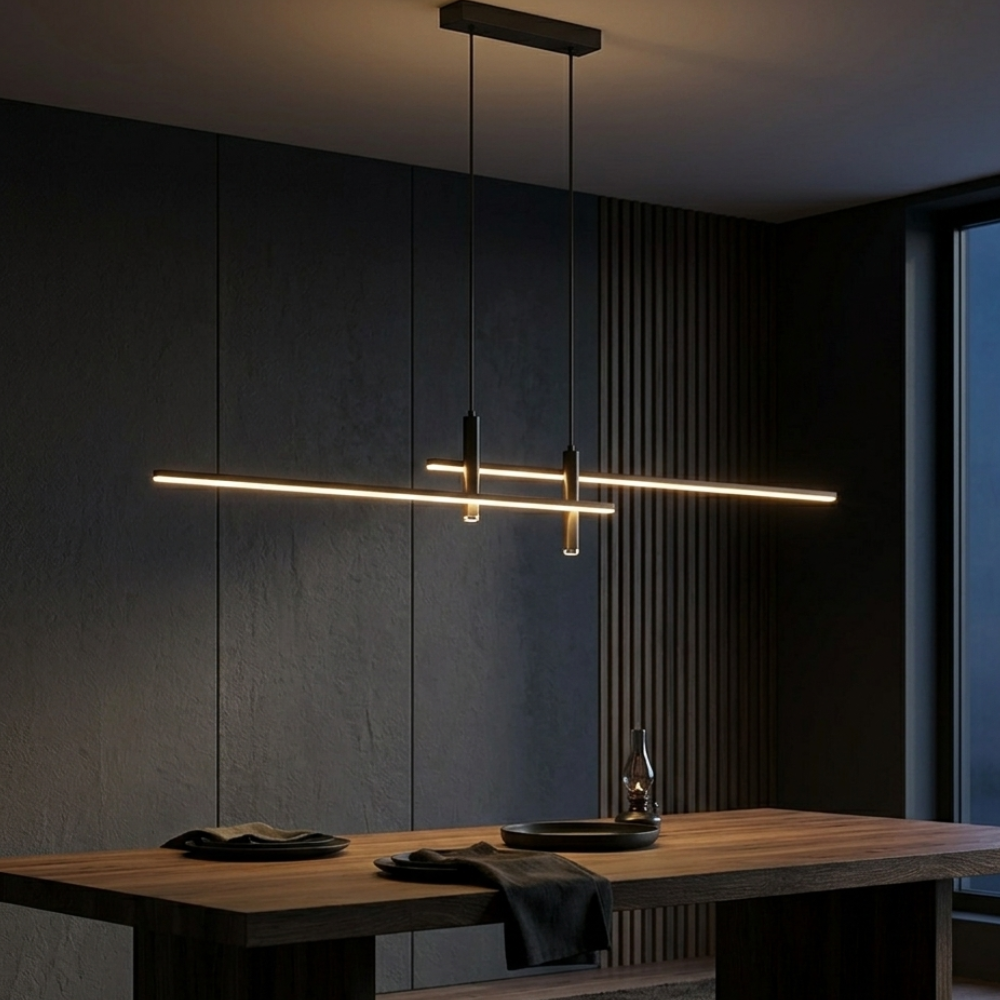 Hanglamp Minimalistisch LED Dimbaar met Kruisvormige Lijnstructuur en Verstelbare Hoogte