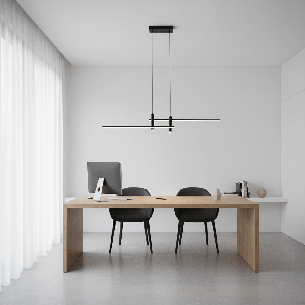 Hanglamp Minimalistisch LED Dimbaar met Kruisvormige Lijnstructuur en Verstelbare Hoogte