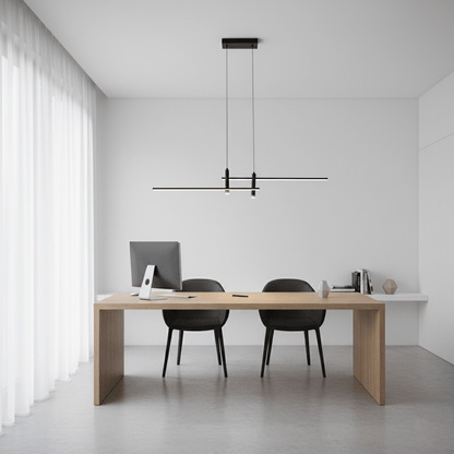 Hanglamp Minimalistisch LED Dimbaar met Kruisvormige Lijnstructuur en Verstelbare Hoogte