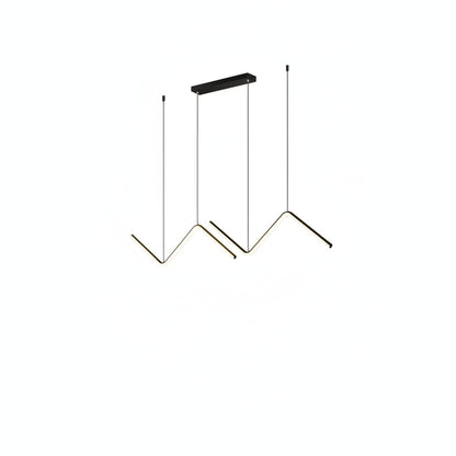 Hanglamp Minimalistisch LED met Golvend Zigzag Design en Verstelbare Hoogte