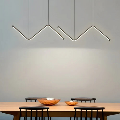 Hanglamp Minimalistisch LED met Golvend Zigzag Design en Verstelbare Hoogte