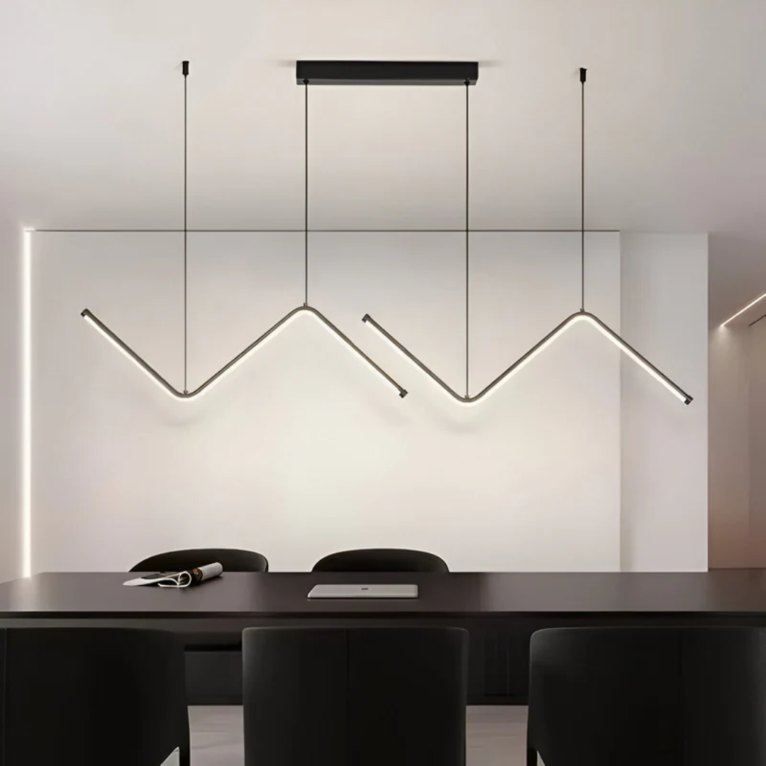 Hanglamp Minimalistisch LED met Golvend Zigzag Design en Verstelbare Hoogte
