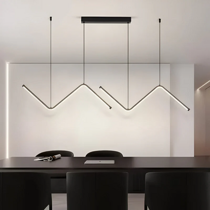 Hanglamp Minimalistisch LED met Golvend Zigzag Design en Verstelbare Hoogte
