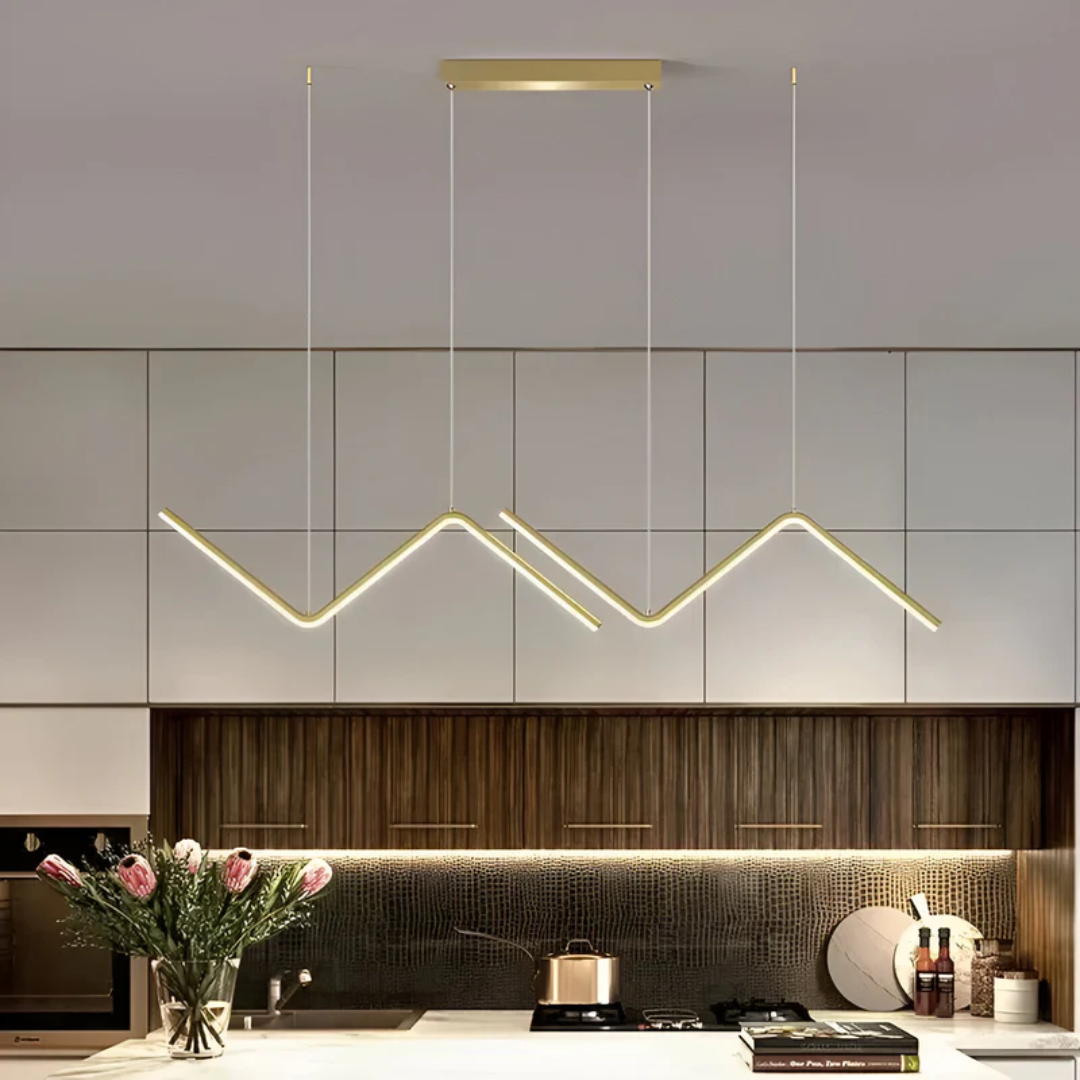 Hanglamp Minimalistisch LED met Golvend Zigzag Design en Verstelbare Hoogte
