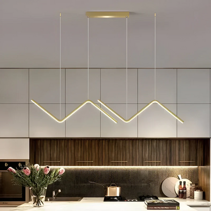 Hanglamp Minimalistisch LED met Golvend Zigzag Design en Verstelbare Hoogte