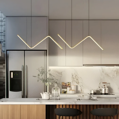Hanglamp Minimalistisch LED met Golvend Zigzag Design en Verstelbare Hoogte