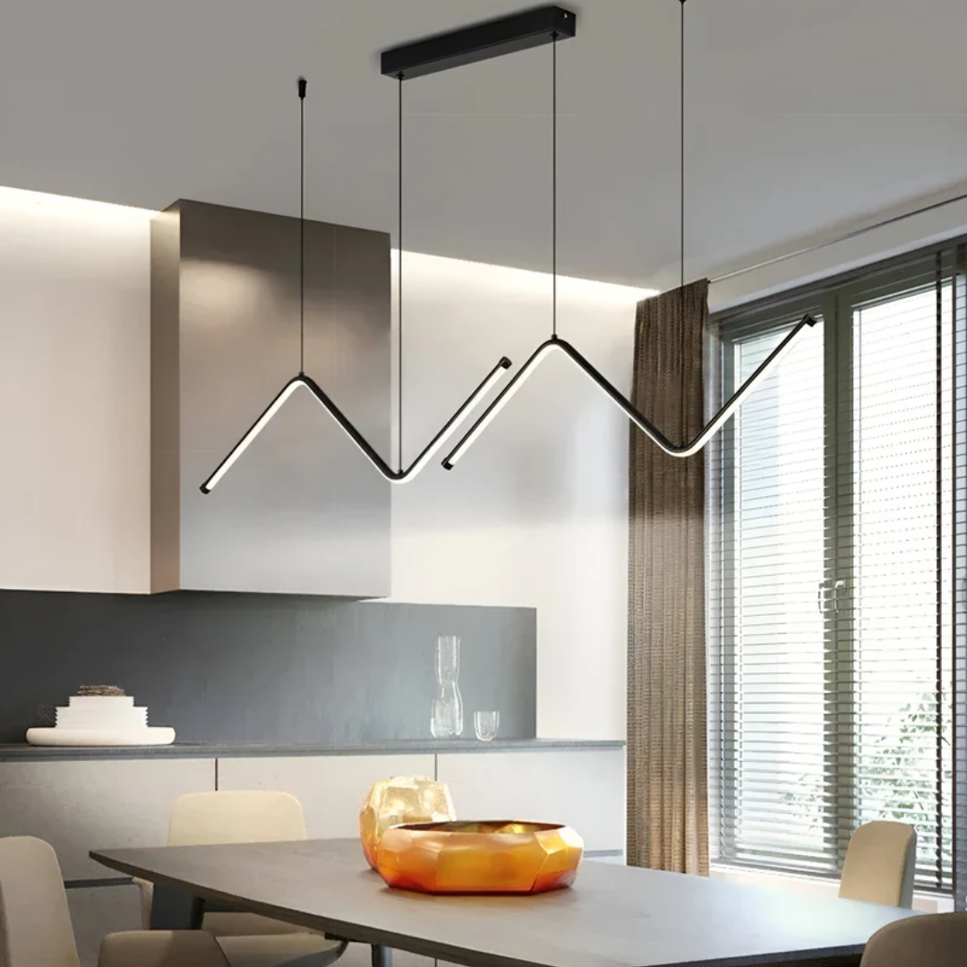 Hanglamp Minimalistisch LED met Golvend Zigzag Design en Verstelbare Hoogte