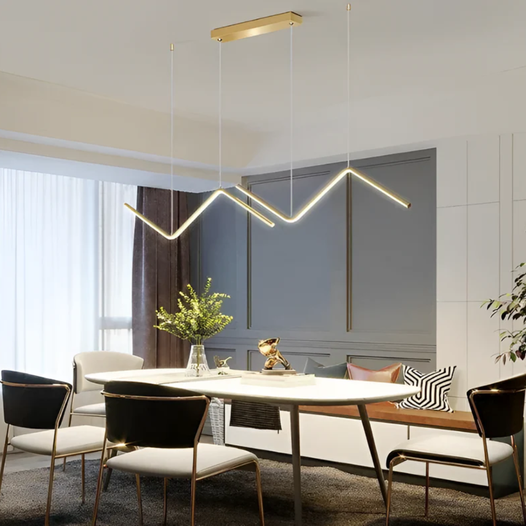 Hanglamp Minimalistisch LED met Golvend Zigzag Design en Verstelbare Hoogte