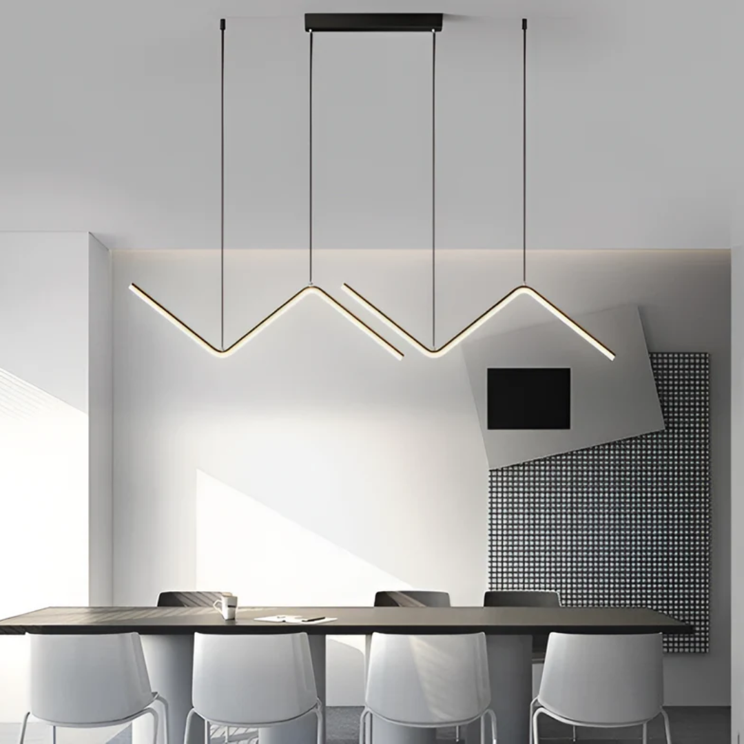 Hanglamp Minimalistisch LED met Golvend Zigzag Design en Verstelbare Hoogte
